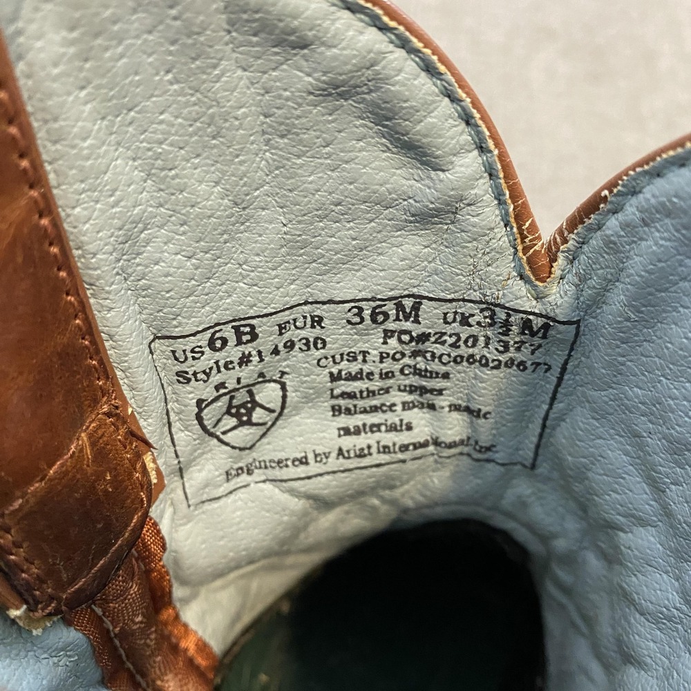 Ariat Boots Womens Size 6 Brown Leather Mid Calf Western Lug Sole 14930 - Picture 11 of 15